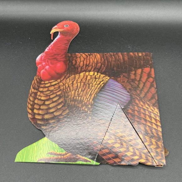 Vintage New Thanksgiving 13" Honeycomb Turkey Centerpiece Decoration Fall Decor - Picture 2 of 8
